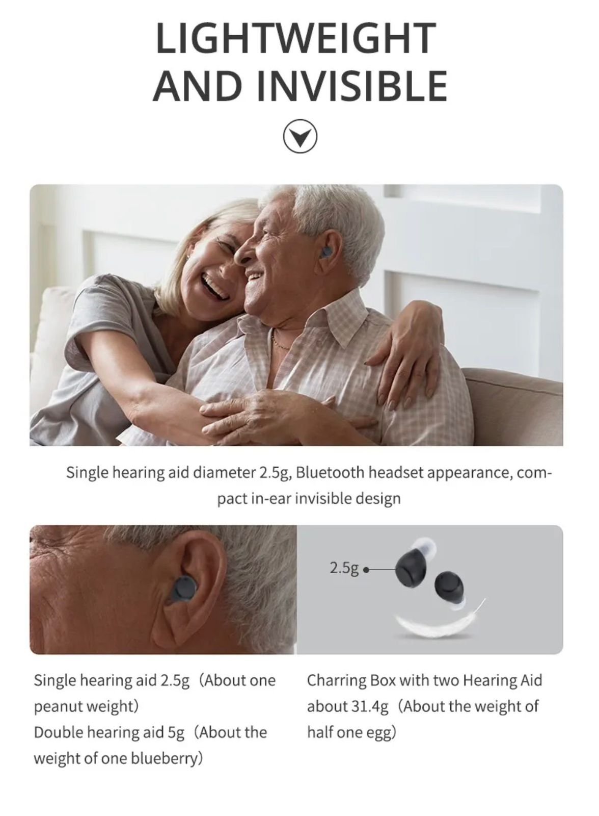 Audífono Amplificador de Sonido Recargable CONTEC CMS12H - Imagen 4